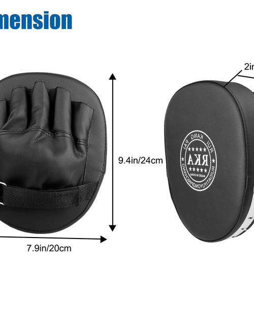 Load image into Gallery viewer, 2Pcs Boxing Mitts,  MMA Punching Boxing Training Hand Pads PU Leather Punching Kicking Palm Pads Training Boxing Target Pad, Ideal for Karate, Muay Thai Kick, Sparring
