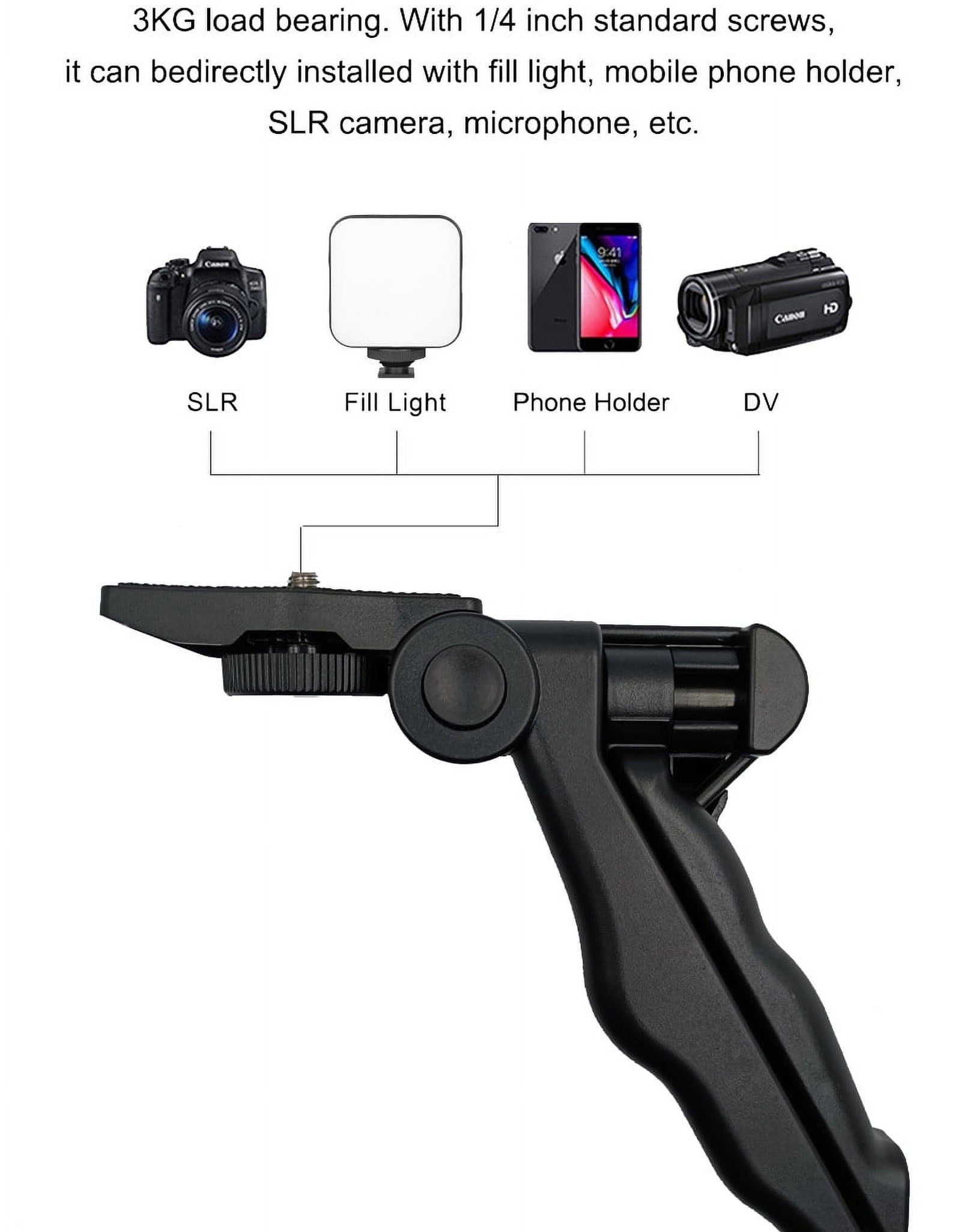 Smartphone Vlogging Kit with Tripod Phone Holder Mini Microphone LED Fill Light Starter for Tiktok Live Stream Video Youtube