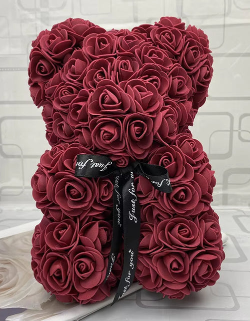 Load image into Gallery viewer, NEW Valentines Day Gift 25Cm Red Bear Rose Teddy Bear Rose Flower Artificial Decoration Christmas Gift for Women Valentines Gift
