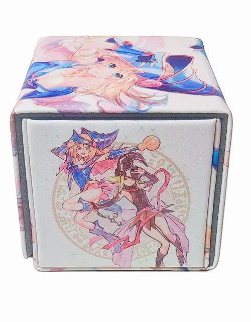 Load image into Gallery viewer, 100+ PU Anime Cards Storage Box Deck Board Game TCG Cards Box Protector Bag for Mgt/Pkm/Yu-Gi-Oh/Trading Card Collecting Game
