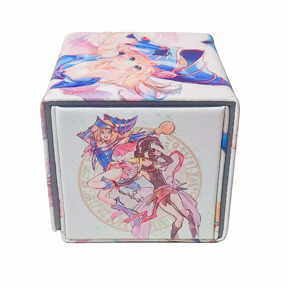 100+ PU Anime Cards Storage Box Deck Board Game TCG Cards Box Protector Bag for Mgt/Pkm/Yu-Gi-Oh/Trading Card Collecting Game