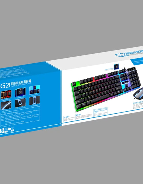 Load image into Gallery viewer, Gaming Keyboard and Mouse Combo, LED Rainbow Backlit Keyboard with 104 Key Computer PC Gaming Keyboard for Pc/Laptop (Black)
