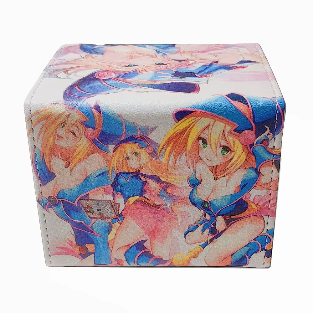 100+ PU Anime Cards Storage Box Deck Board Game TCG Cards Box Protector Bag for Mgt/Pkm/Yu-Gi-Oh/Trading Card Collecting Game