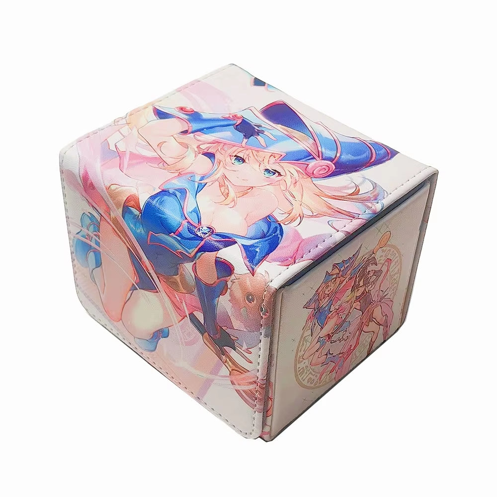 100+ PU Anime Cards Storage Box Deck Board Game TCG Cards Box Protector Bag for Mgt/Pkm/Yu-Gi-Oh/Trading Card Collecting Game