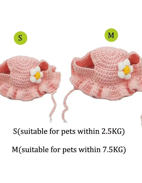 Load image into Gallery viewer, Cross-Border Selling Cat and Dog Hats Hand-Knitted Hats Travel Pet Cute Mini Hats
