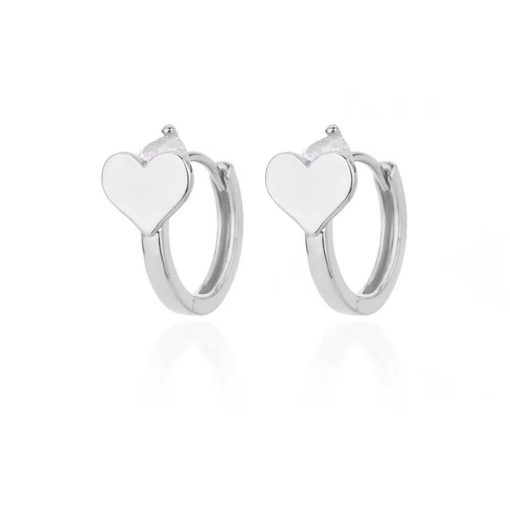 Hollow Heart Earrings for Women Stainless Steel Dangle Drop Earrings 2023 Trending Cubic Zirconia Wedding Couple Jewelry Aretes