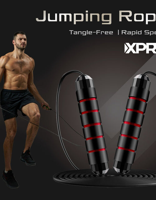 Load image into Gallery viewer, XPRT Fitness Pro Jump Rope - Tangle-Free with Ball Bearings, Adjustable 13Ft
