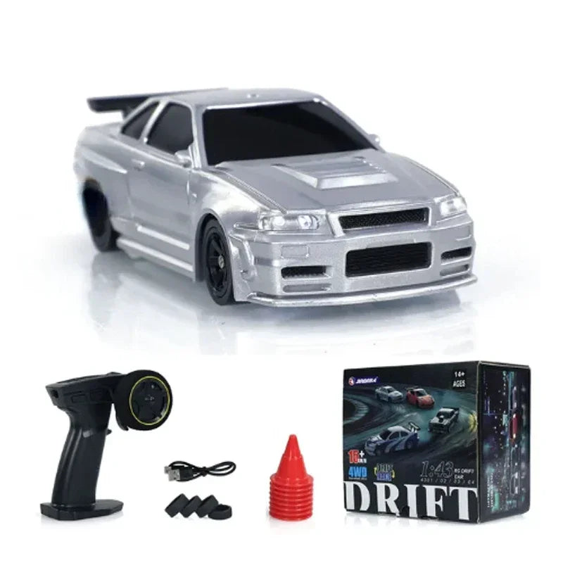 2.4G RC Drift Car 1/43 4WD Remote Control Car High Speed Four Wheel Drive Radio Controlled Mini Racing Car Model Boy Toy Gift