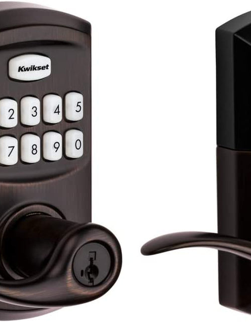 Load image into Gallery viewer, 99170-002 Smartcode 917 Keypad Keyless Entry Traditional Residential Electronic Lever Deadbolt Alternative with Tustin Door Handle and Smartkey Security, Venetian Bronze
