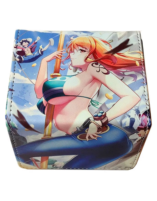 Load image into Gallery viewer, 100+ PU Anime Cards Storage Box Deck Board Game TCG Cards Box Protector Bag for Mgt/Pkm/Yu-Gi-Oh/Trading Card Collecting Game
