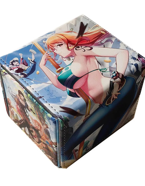 Load image into Gallery viewer, 100+ PU Anime Cards Storage Box Deck Board Game TCG Cards Box Protector Bag for Mgt/Pkm/Yu-Gi-Oh/Trading Card Collecting Game
