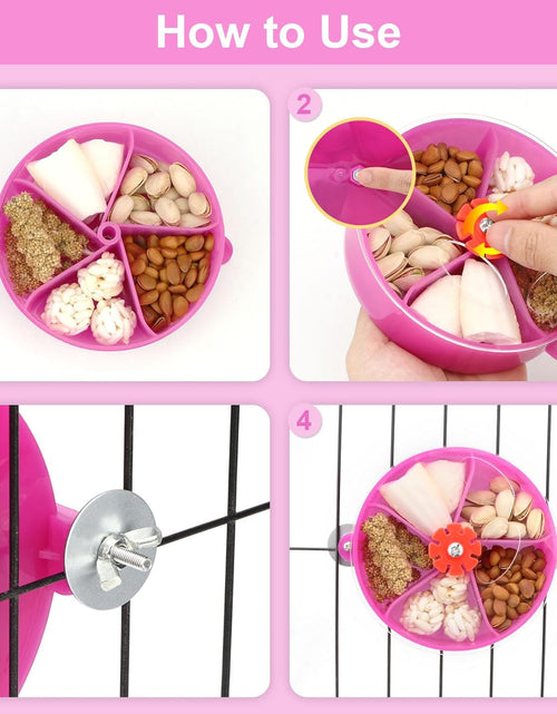 Load image into Gallery viewer, Bird Creative Foraging System Wheel Seed Food Ball Rotate Training Toy for Small and Medium Parrots Parakeet Cockatiel Conure
