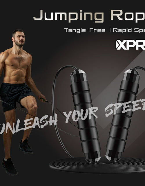 Load image into Gallery viewer, XPRT Fitness Pro Jump Rope - Tangle-Free with Ball Bearings, Adjustable 13Ft
