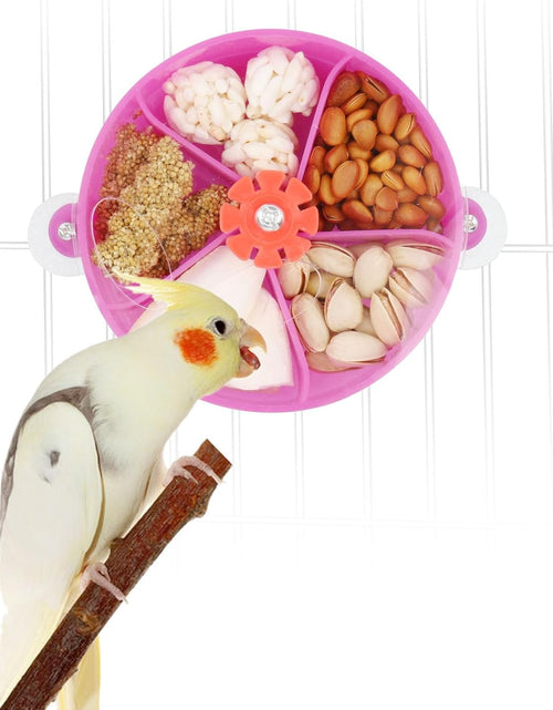 Load image into Gallery viewer, Bird Creative Foraging System Wheel Seed Food Ball Rotate Training Toy for Small and Medium Parrots Parakeet Cockatiel Conure
