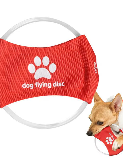 Load image into Gallery viewer, Pet Supplies Dog Toys Glow in the Dark Flying Discs Trainning Interactive Game Throwing Catching Ring for Small Medium Large Dog
